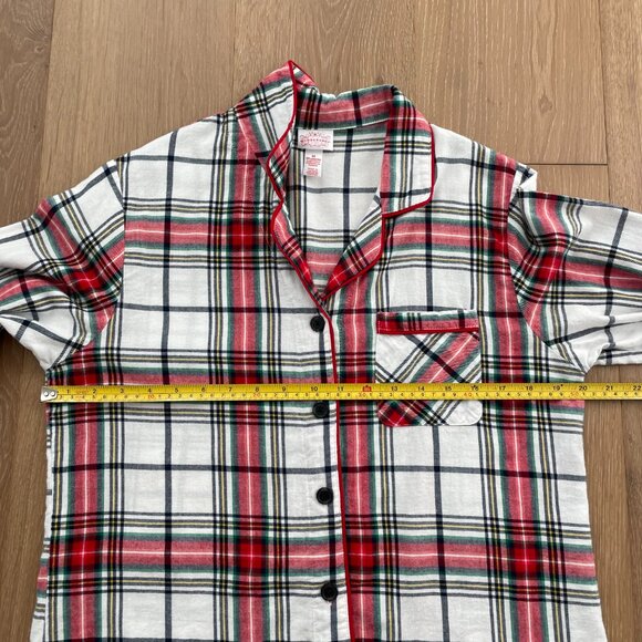 Wondershop Target Pajama Shirt Women Medium Flannel Plaid White Tartan Sleepwear - Picture 10 of 13